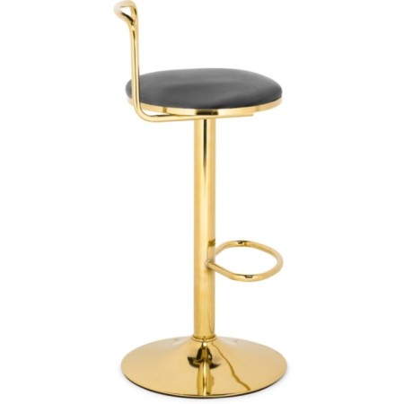 Baric chair Lusia metal/velor, gold/gray 38x40x84 cm-2