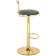 Baric chair Lusia metal/velor, gold/gray 38x40x84 cm
