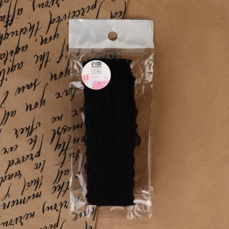 Capricon lace, 32 mm × 10 ± 1 m, black color-3
