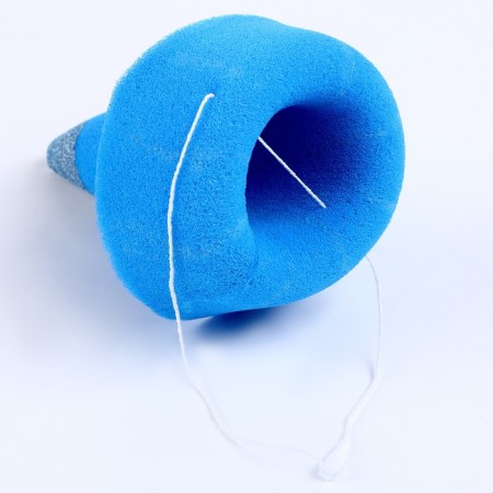 Clown carnival cap, elastic band, foam rubber, blue color-2