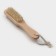Body brush with a handle of a share, natural bristles
