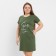 Night shirt female, green color/print, size 48