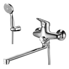 Lemark Luna LM4157C bathtub mixer, single -leaf, pour 350 mm, watering can, chrome