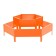 Galled flowerbed, 2 tiers, d = 60–100 cm, h = 30 cm, orange, Greengo