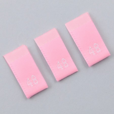 Textile strip "48", 4.6 x 1.1 cm, pink color-1