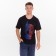 T -shirt male, black color, face, size 50