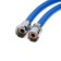 Shower hose Zein Z11PB, 150 cm, anti -digging, brass nuts, blue