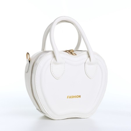 Bag Women's Cross-Bodi with a zipper, white color-5