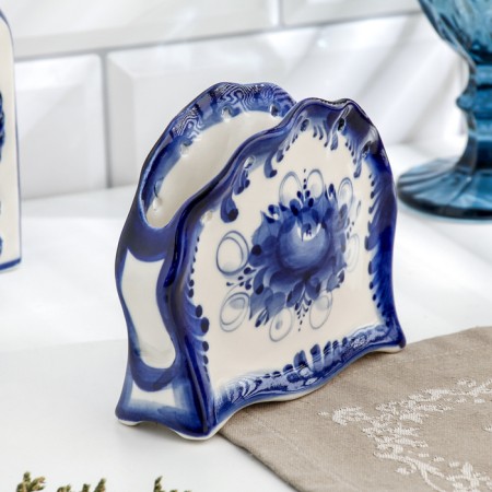 Morning, Gzhel, Porcelain, 11x13 cm-2