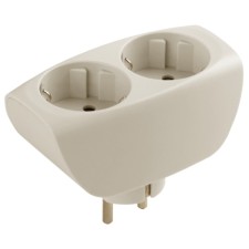 Razeler electric era SP-2E-I for 2 sockets with grounding with curtains 16A ivory