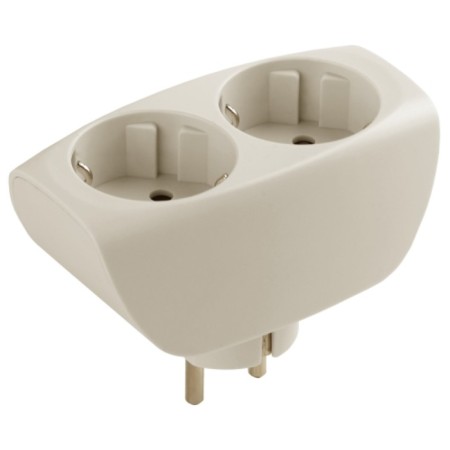 Razeler electric era SP-2E-I for 2 sockets with grounding with curtains 16A ivory