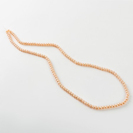 Glass beads, set 140 pcs., Size 1 pc. - 6 mm, beige color-1