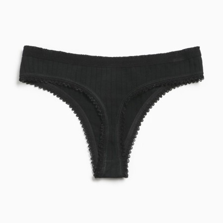 Cowards women's thongs, black color, size 44-5