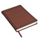 Leduced A5 Diary, 136 Velvet Index sheets, hard cover, artificial leather, lamination Soft Touch, lies, tinted block 70 g/m2, brown