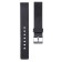 18 mm watch strap, silicone, L-22 cm, black