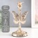 Summary metal per 1 candle "openwork butterfly" d-2.5 cm gold 11x11x20.5 cm