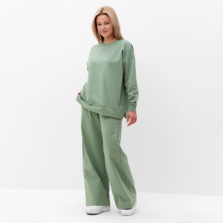 Women's costume (sweatshirt/pants), olive color, size 42