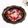 Zhostovsky tray "flowers", black, with author’s painting, 46x36 cm