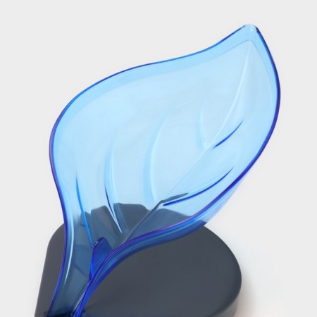 Soap dish on the suction cups of the leaf, plastic, 21 × 9 × 15 cm, color mix-1