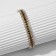 Bracelet with rhinestones "ice" elegance, lines, white-black color in gold, l = 18 cm