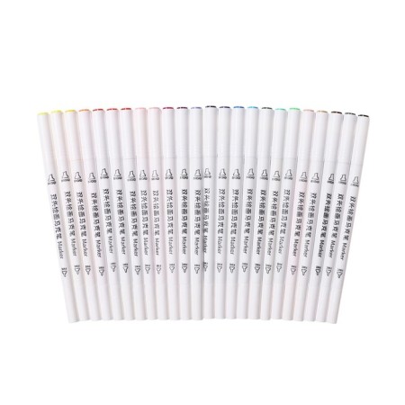 A set of markers, 24 colors, bilateral, bullet and mowing tips-2