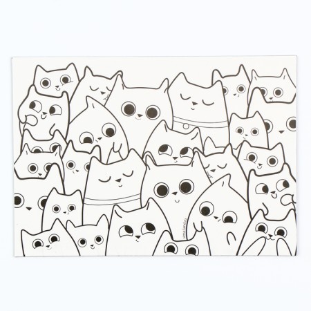 Magnet coloring reusable "cats", 14.8 × 21 cm-1