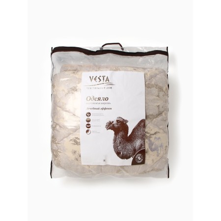 The blanket is stand. 172*205, OVSH/300-17EK1, camel wool, gloss-satin fabric, p/e-4