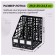 Capital, vertical, 3 compartments, black