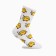 Socks "Chickens", white color, size 25 (39-41)