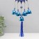 Wind music metal, plastic from the evil eye "Eye with 5 blue bells" 42x11x2.8 cm