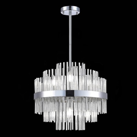 Suspended chandelier ST LUCE. SL1634.103.06. Rens. 6x60 watts, E14, 45x45x55 cm, chromium color-1