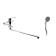 Bath mixer Zein ZC2049, pouring 40 cm, 35 mm cartridge, with shower set, chrome