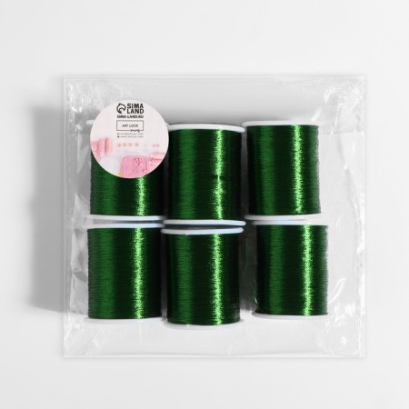 Metallized thread, 91 ± 1 m, green color-2