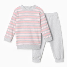 Kit for children (sweatshirt/trousers), pink color, height 92 cm