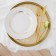 Plate "olives", d = 20 cm, white color with gold chaser
