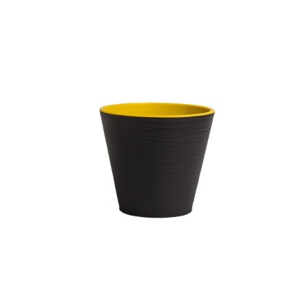 Kashpo "cone" with a tab, 3.7 liters, black color