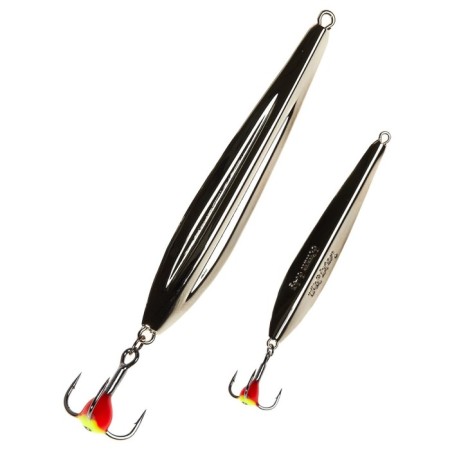 Vertical Winter Lucky John Fin Blade with a chain and a tee, 4 cm, s blister