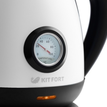 Electric ketter KitFort KT-642-3, metal, 1.7 l, 2200 watts, white-3