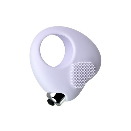 Vibro -ring for prolonging sexual intercourse Jos Moys, White, 6.7 cm-2