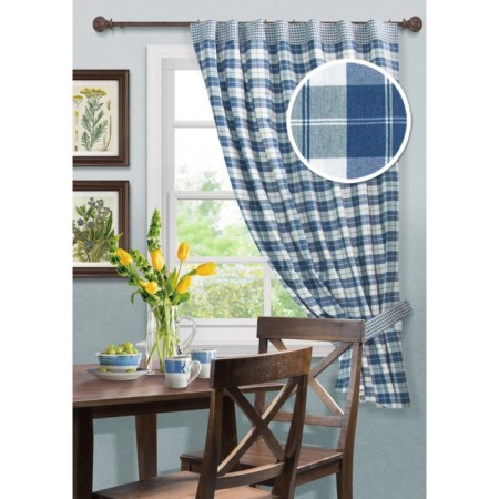 Curtain on the braid with an escaric grab, size 136x175 cm