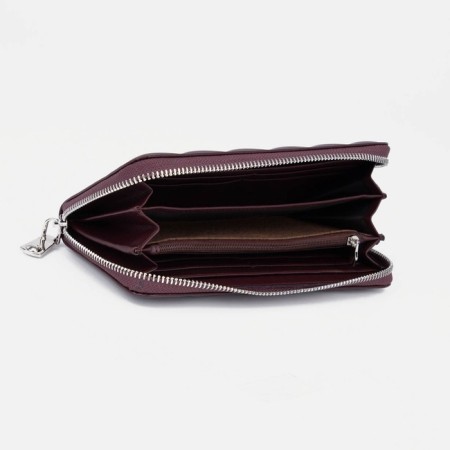 Women's wallet with lightning, burgundy color-2