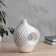 VAZA Ceramics Table "Picasso" (manual painting) strips hole, 23x20 cm, black and white 10455