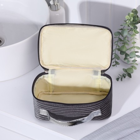 Lightning cosmetic bag, gray color-3