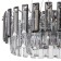 Suspended chandelier Stilform ton 8xe14 40w, size 60x60x60-120 cm, color chromium
