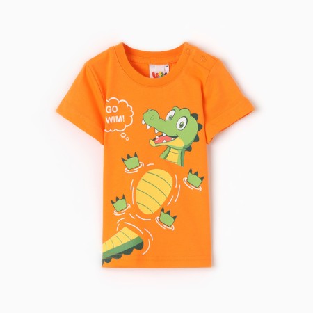 T -shirt for a boy, orange color, height 92 cm