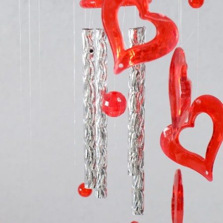 Wind music plastic "Heart" 4 tubes 11 figures 50 cm-2