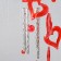 Wind music plastic "Heart" 4 tubes 11 figures 50 cm
