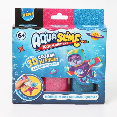 Set for the manufacture of figures from colored gel, pink-blue
