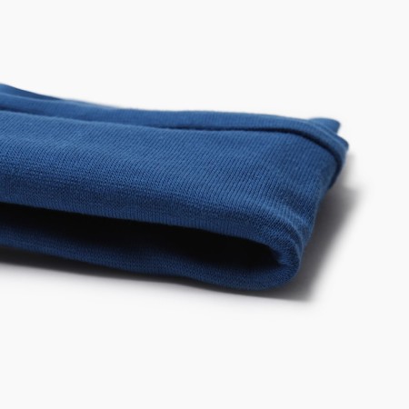 Set for a boy (snood and hat), indigo color, size 46-50-1