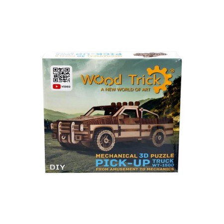 Mechanical 3D puzzle made of wood "Pickup WT-1500"-12